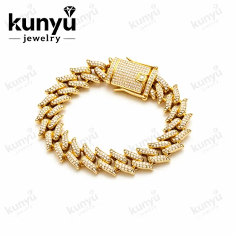 Gelang Cuba Bersalut Emas